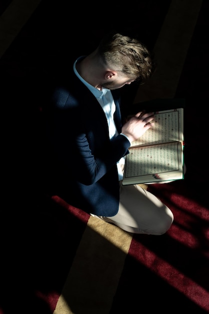 Businessman Muslim Praying in Mosque