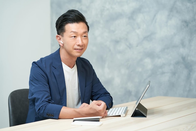 Businessman in office casual clothes