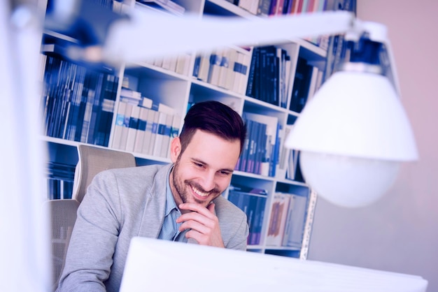 Businessman in office