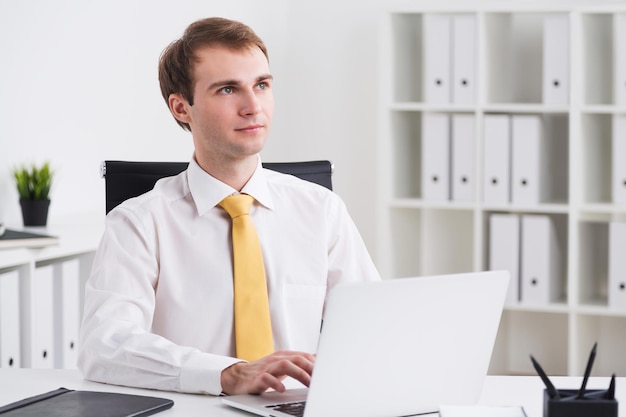 Businessman in office