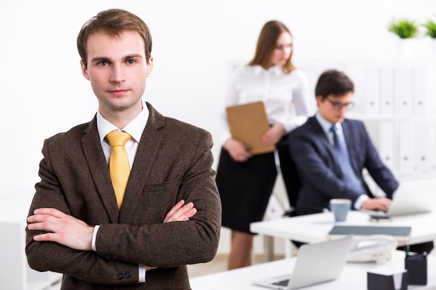 Businessman in office