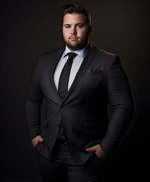 businessman posing with a suit and tie