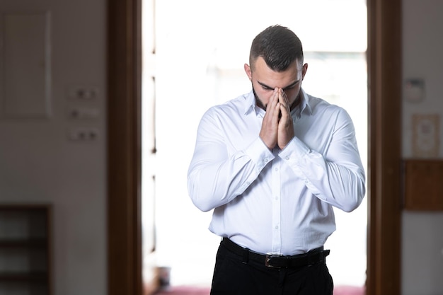 Businessman Prayer at Mosque