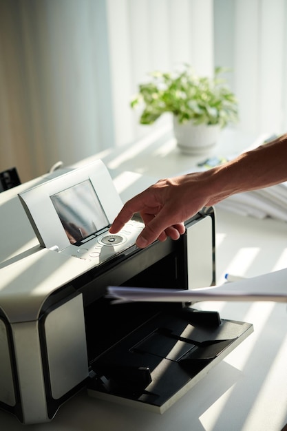 Businessman Printing Documents