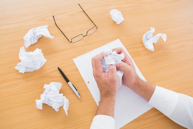 businessman running out of ideas