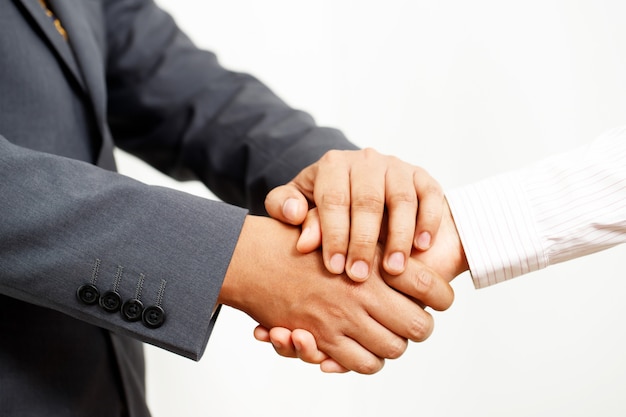 Businessman shaking hands Ready to market together in foreign countries