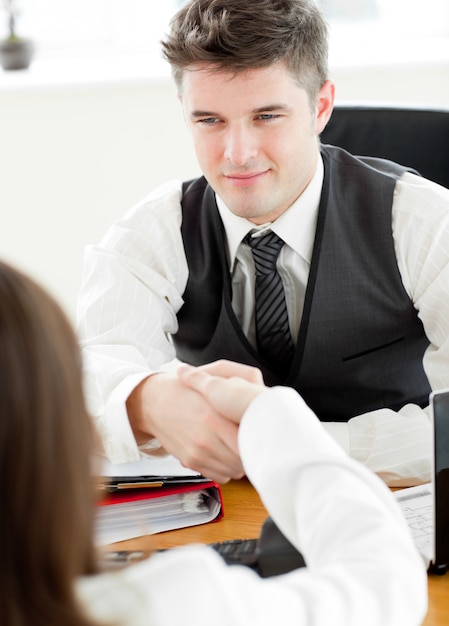 Businessman shaking hands