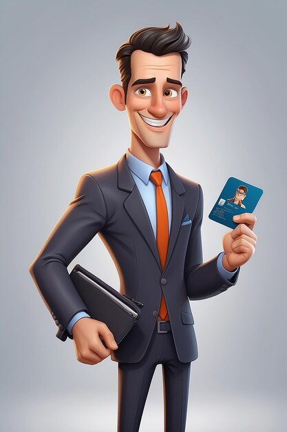 Businessman Showing His ID to You