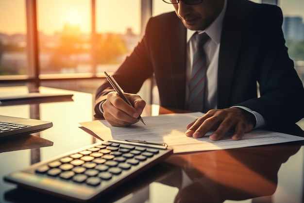 Businessman signing contract