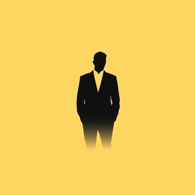 Foto silhouette di uomo d'affari