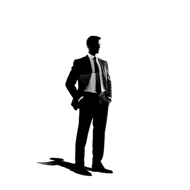 Photo businessman silhouette