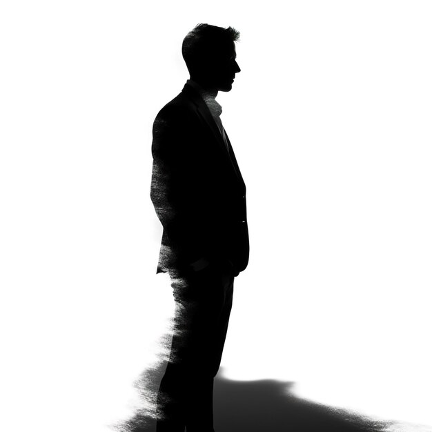 Foto silhouette di uomo d'affari