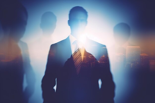 Photo businessman silhouette