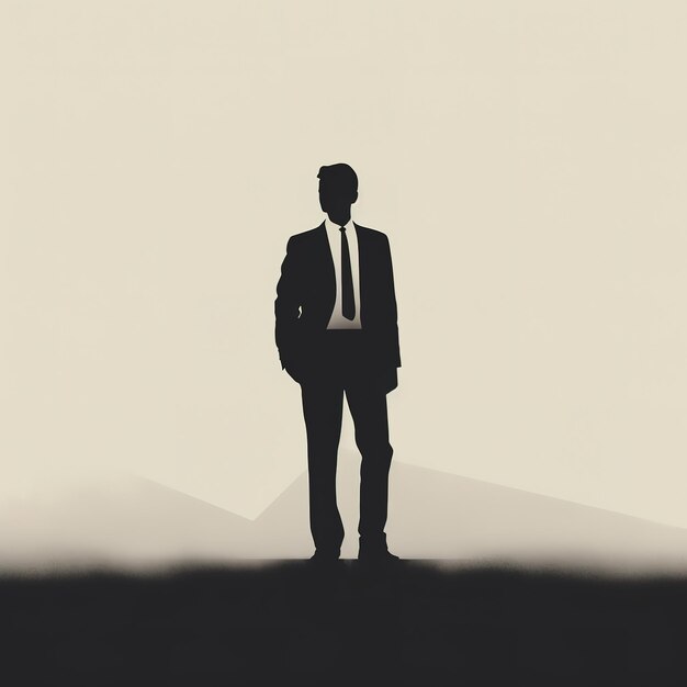 Photo businessman silhouette