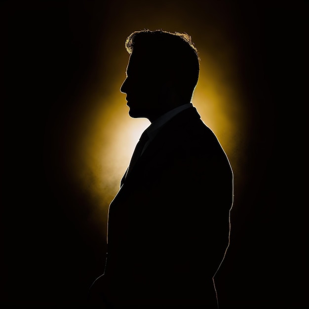 Foto silhouette di uomo d'affari