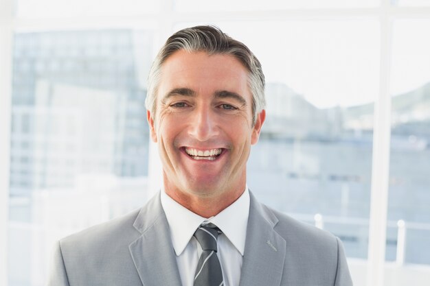 Businessman smiling at the camera