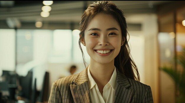 businessman smiling in the office area