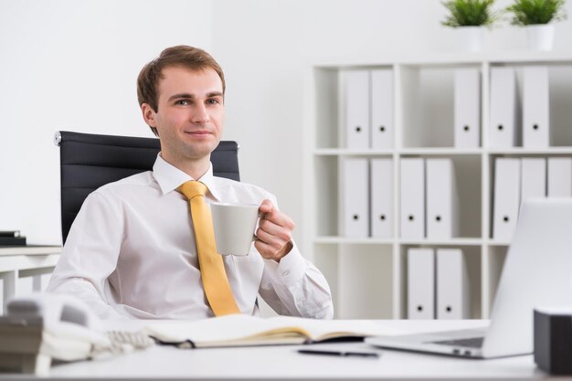 Businessman speaking on phone