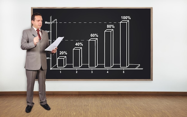 Businessman standing in office