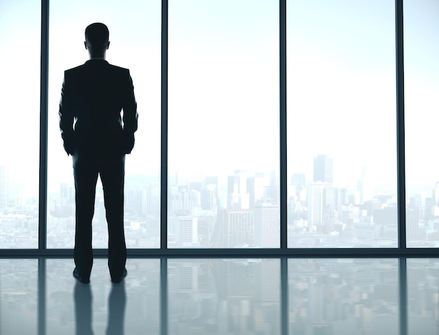 Businessman standing in office