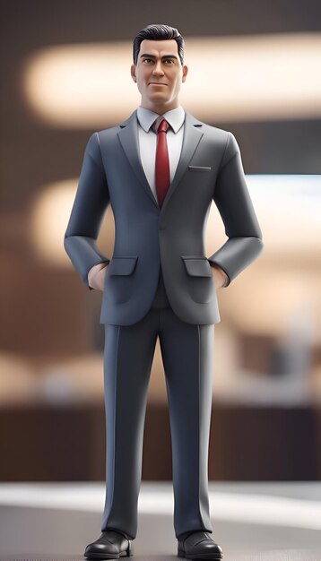 businessman standing with his hands on his hips and looking at the camera