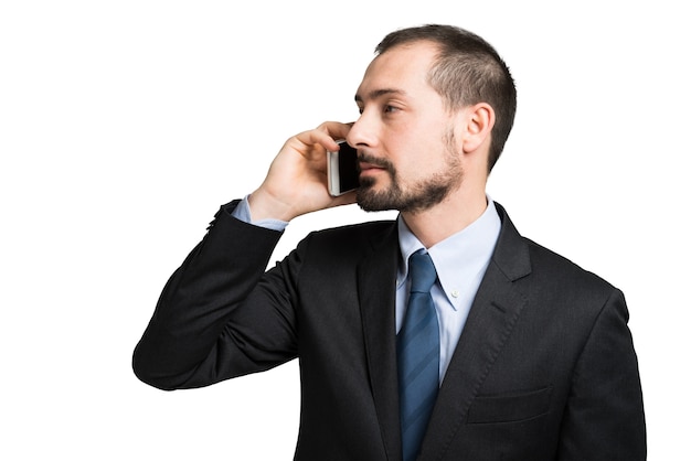 businessman talking on cell phone