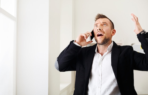 Businessman talking on the phone