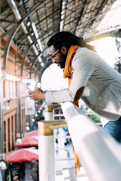 Businessman in the Train Station. Business Concept.