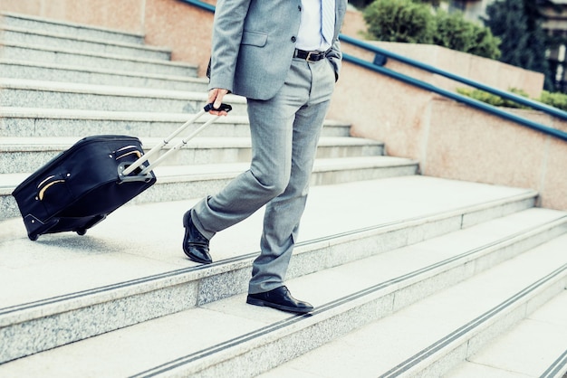 Photo businessman traveling concept