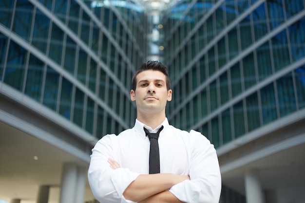 Businessman in urban city