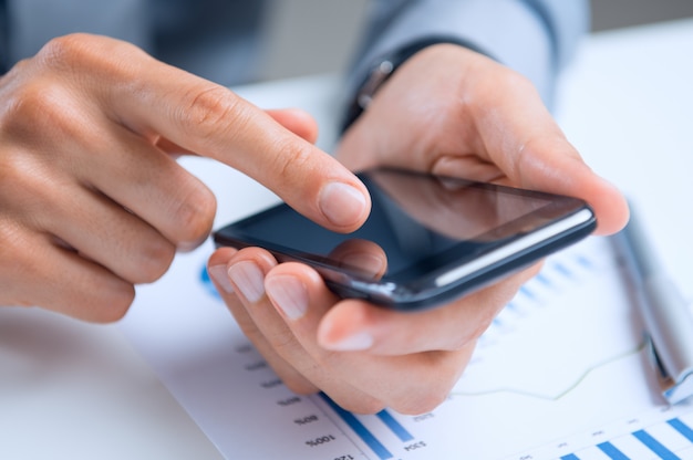 Businessman Using Cellphone