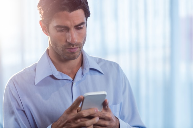 Businessman using a smartphone