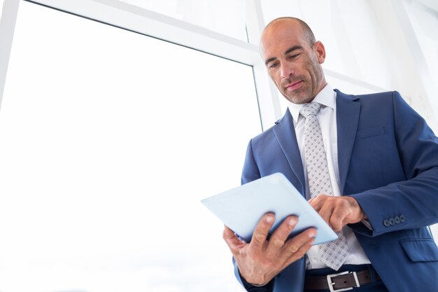 Businessman using a tablet 