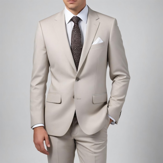 Photo businessman in a white suit