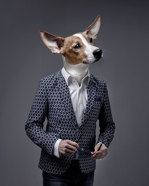 A Businessman With A Dog Head