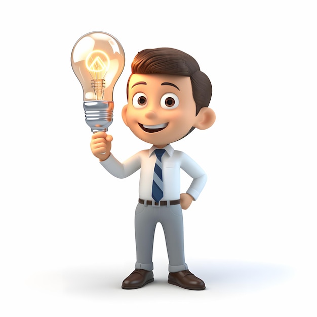 businessman with light bulb