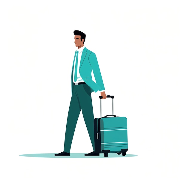 Businessman with luggage