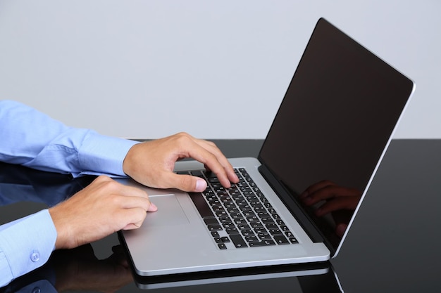 Businessman with notebook closeup