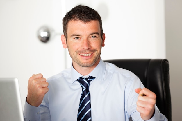 Businessman with shirt and tie at the office