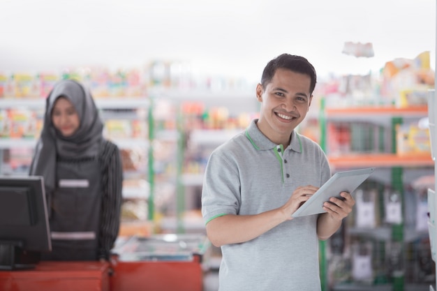 Businessman with tablet