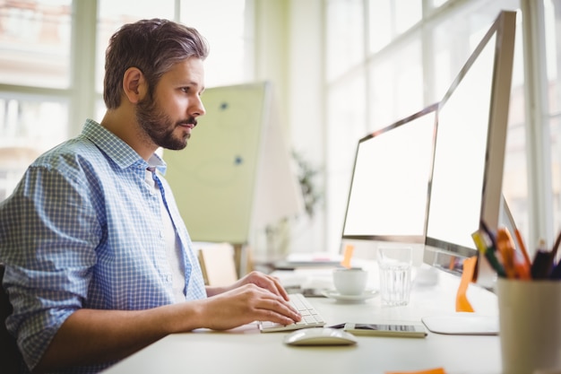 Businessman working in creative office