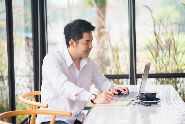 Businessman working on desk office business