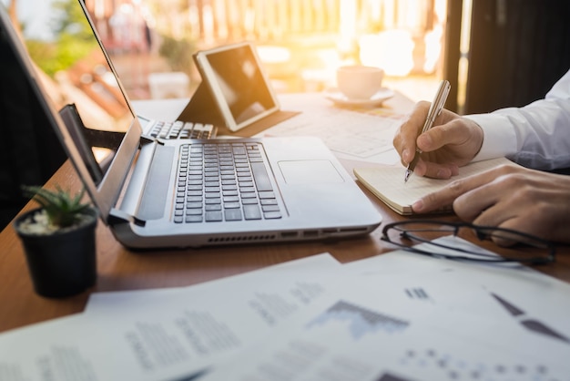 Businessman working on Desk office business