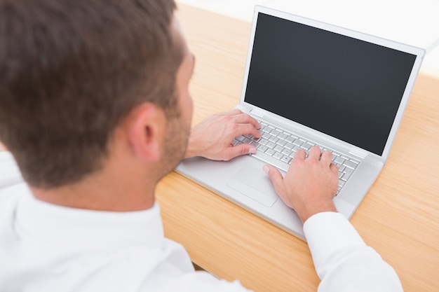 Businessman working at his desk 