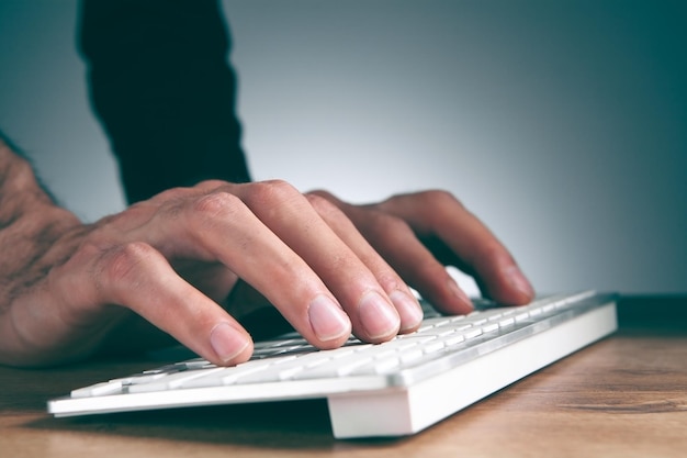 Businessman working on modern computer