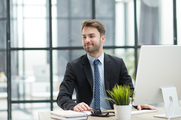 Businessman working in the office