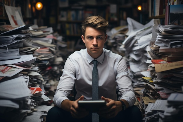 Businessman working in the office