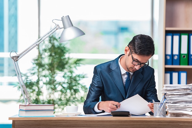 Businessman working in the office 