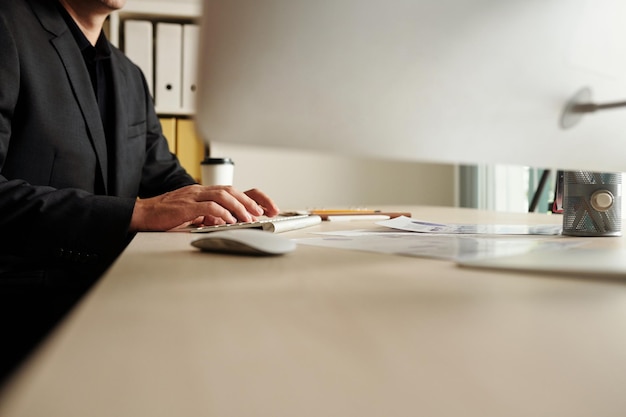 Businessman Working with Charts