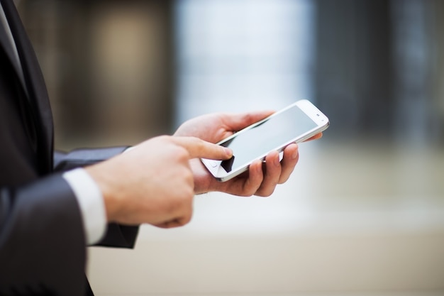 businessman working with modern devices